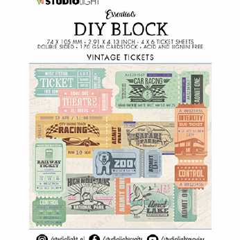 Studiolight DIY Block Vintage Tickets