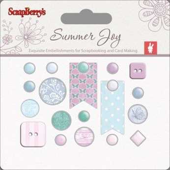 Scrapberry´s Set of Decorative Brads Summer Joy