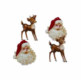 Eyelet Outlet Brads Santa/Deer