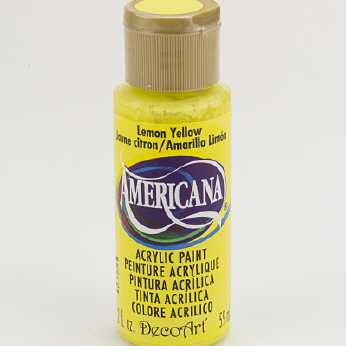 Americana acrylic paint lemon yellow transparent