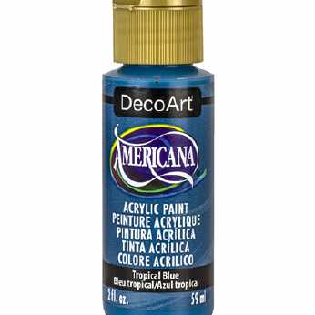 Americana acrylic paint tropical blue