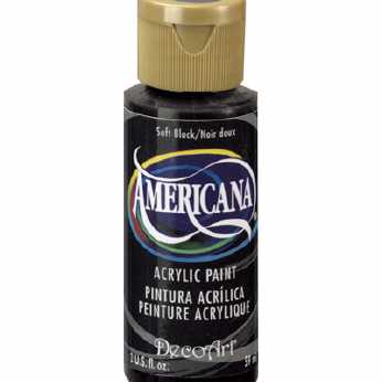 Americana acrylic paint soft black