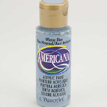 Americana acrylic paint winter blue