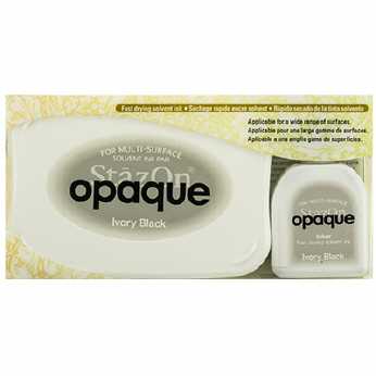 StazOn Opaque Ivory Black