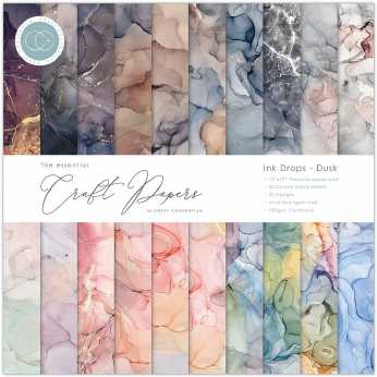 Craft Consortium Paper Pad Ink Drops Dusk 12x12"
