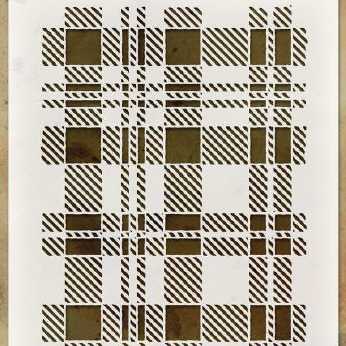 Tim Holtz Layering Stencil Plaid