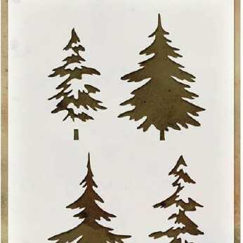 Tim Holtz Layering Stencil Woodland